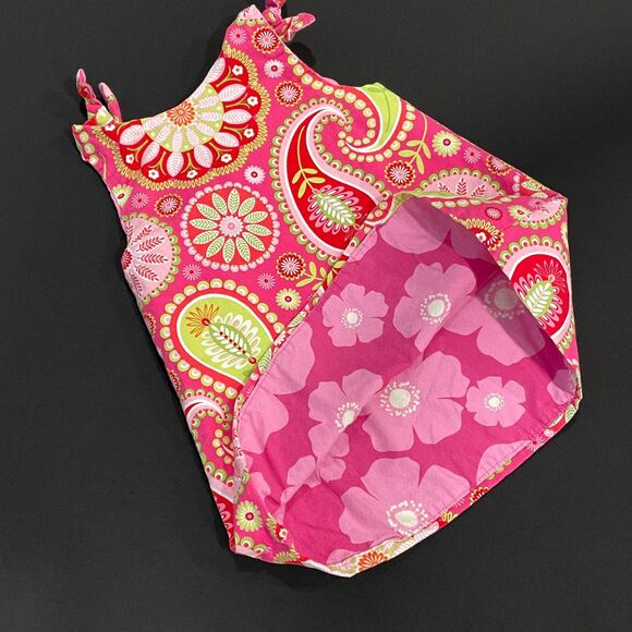 Unbranded Other - ~ Sundress Girls 4 Monogram M Reversible Floral Pink Paisley - like Lilly P